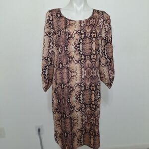 The Limited Snake Animal Print Dark Academia Mobwife Dress Size Medium Tall